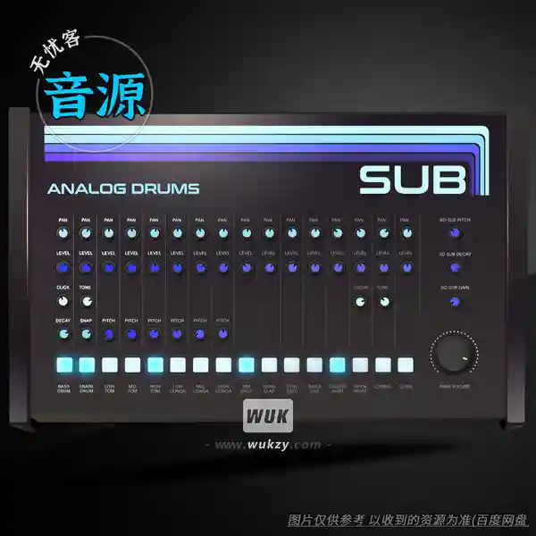 音源	Sampleson SUB Analog Drums（模拟鼓组音源）（W+M）