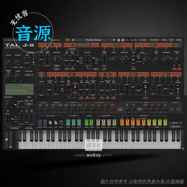 音源	Togu Audio Line TAL-J-8 v2.0.5 (罗兰Jupiter-8模拟)（W+M）