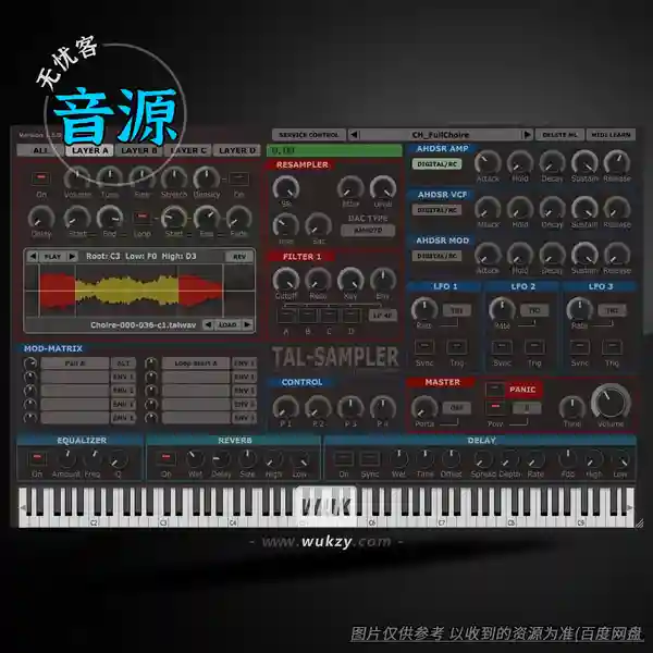 音源	Togu Audio Line TAL-Sampler v4.8.5 (复古采样器)（W+M）