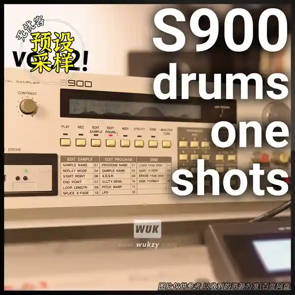 采样	vubeatz S900 Drums One Shots Vol.2（鼓组单音采样）