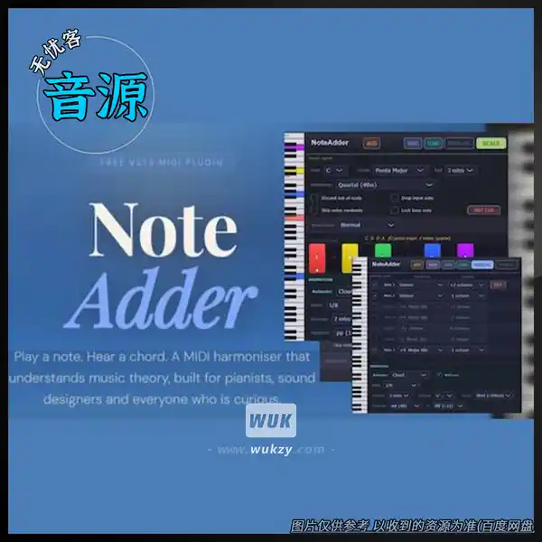工具	Aqua Node NoteAdder（MIDI和弦生成工具）（W+M）