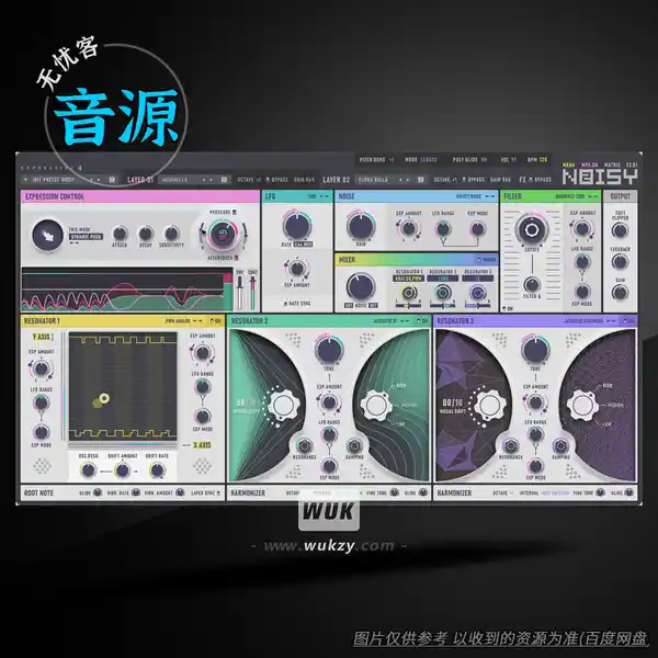音源	Expressive E Noisy 2 v2.0.10（MPE合成器）
