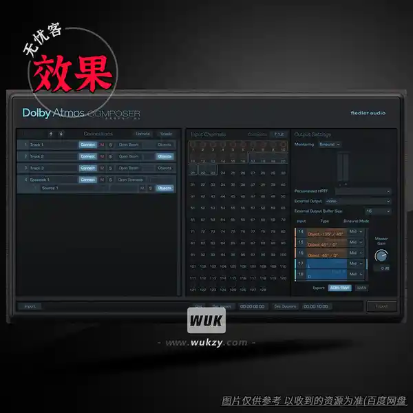 工具	Fiedler Audio Dolby Atmos Composer（杜比全景声制作工具）（W+M）