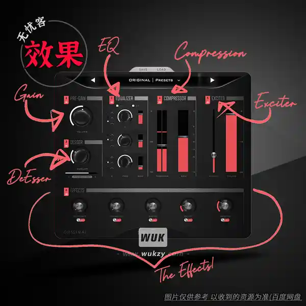 效果	KeyWAV ORIGINAL All In One Vocal Plugin（多合一人声处理）（W）