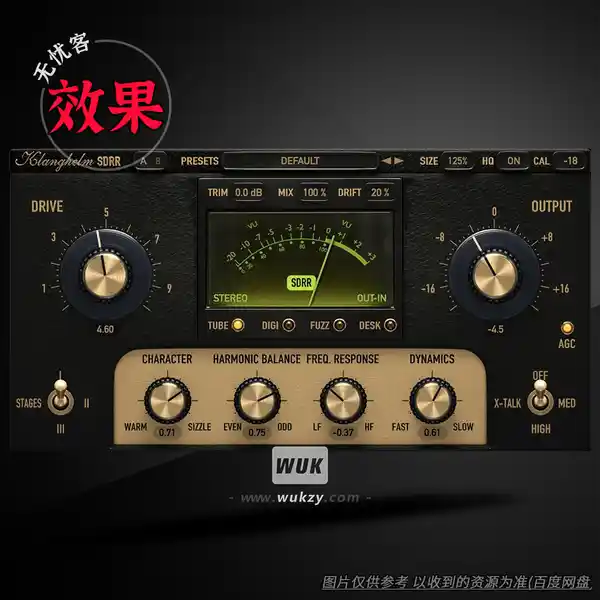 效果	Klanghelm SDRP 2 saturation chameleon（多段饱和效果）（W+M）