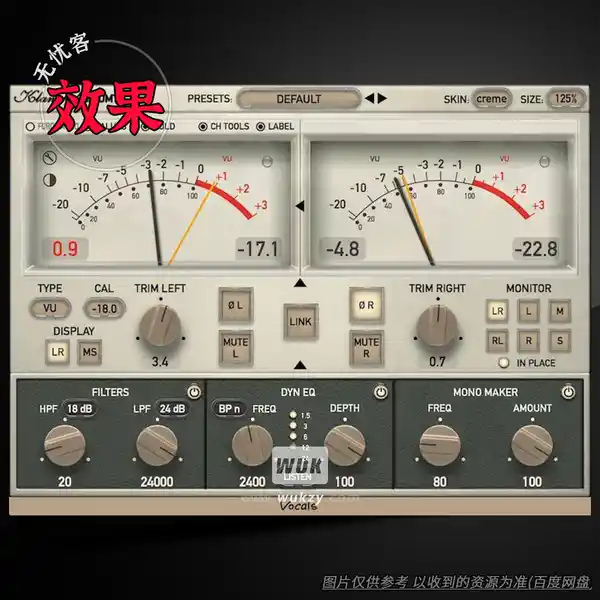 工具	Klanghelm VUMT deluxe（电平表工具）（W+M）