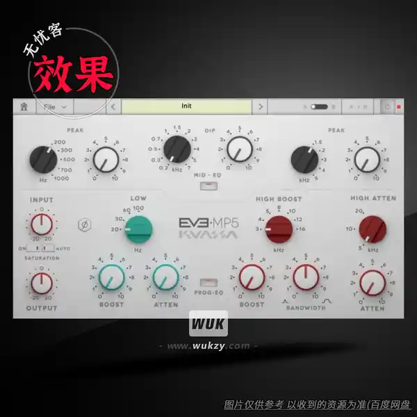 效果	Kuassa EVE-MP5（均衡效果器）（W+M）