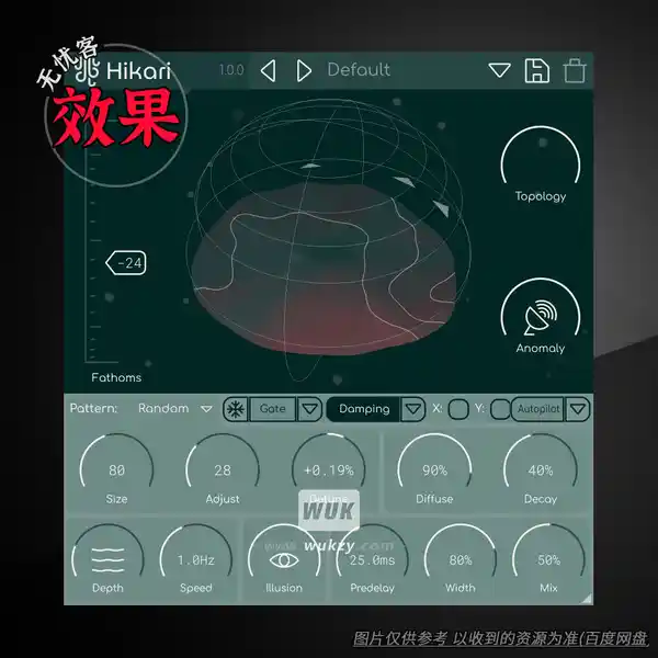 效果	Lese Hikari（创意随机混响效果器）（W）