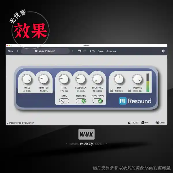 效果	Loomer Resound（老式磁带回声延迟）（W+M）
