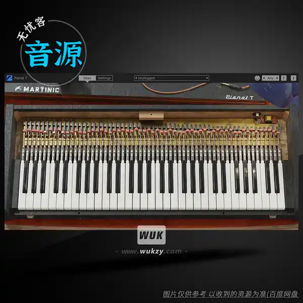 音源	Martinic PIANET T（机械簧片电钢琴）（W+M）