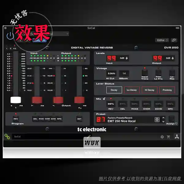 效果	TC Electronic DVR250 NATIVE（数字复古电子混响）（W）