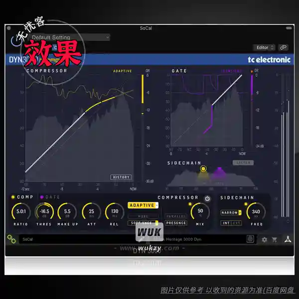 效果	TC Electronic DYN3000 NATIVE（门限压缩器插件）（W）