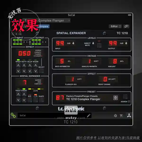 效果	TC Electronic TC1210 NATIVE（立体声空间扩展器）（W）