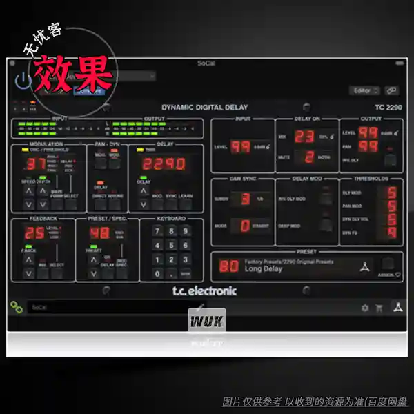 效果	TC Electronic TC2290 NATIVE（多功能动态延迟）（W）