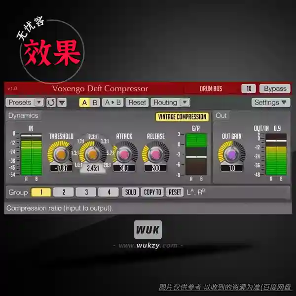 效果	Voxengo Deft Compressor（精细压缩效果）（W+M）