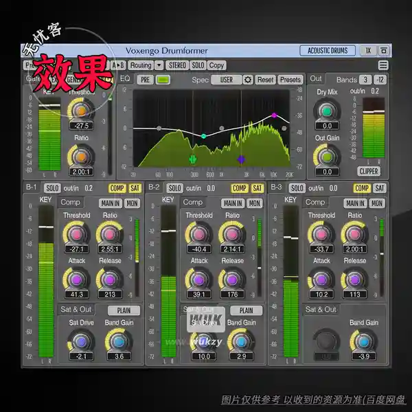 效果	Voxengo Drumformer（鼓组塑形效果）（W+M）