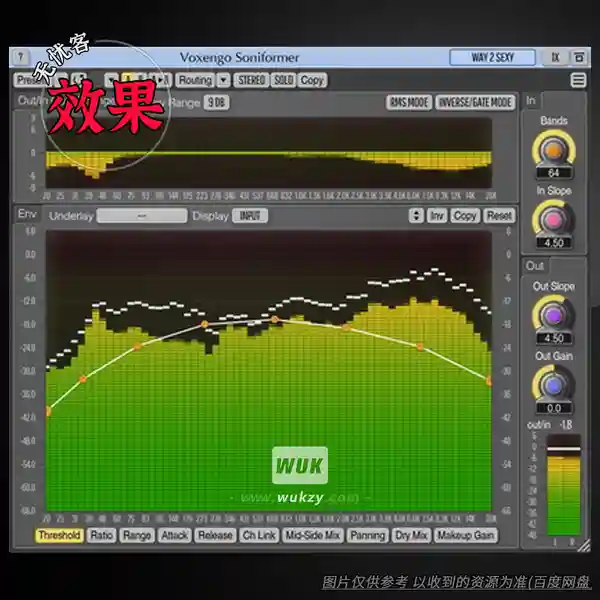 效果	Voxengo Soniformer（多段压缩效果）（W+M）
