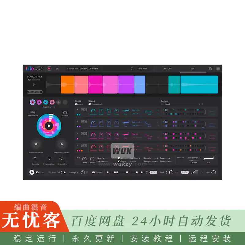 音源	XLN Audio Life@节拍切片重组音源（Win+Mac）