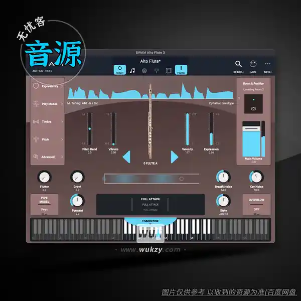 音源	Audio Modeling SWAM Flutes V3（建模长笛）（W+M）
