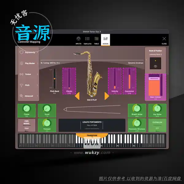 音源	Audio Modeling SWAM Saxophones V3（建模萨克斯）（W+M）