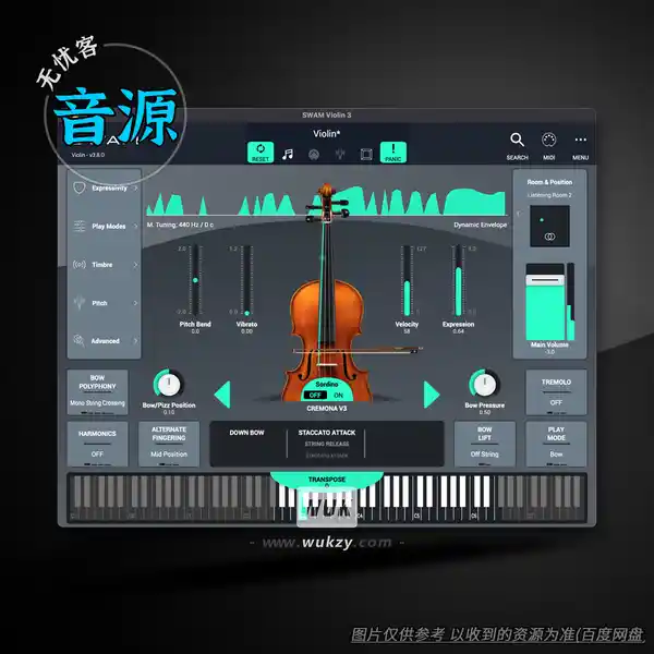 音源	Audio Modeling SWAM Solo Strings V3（建模独奏弦乐）（W）
