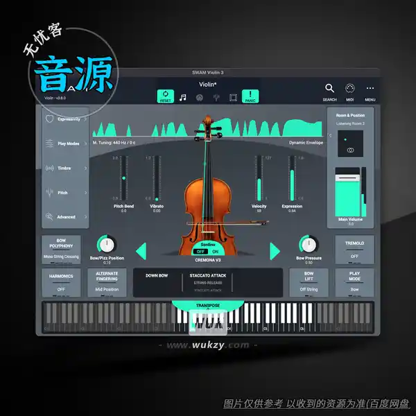 音源	Audio Modeling SWAM Violin V3（建模小提琴）（W+M）