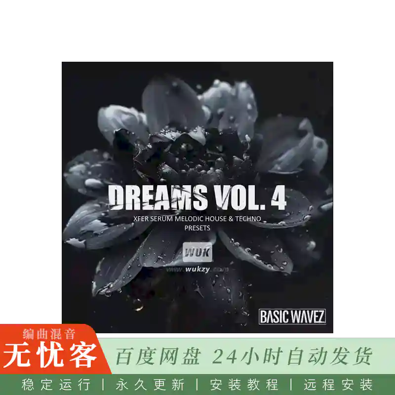 预采	Basic Wavez Dreams Vol.4 Melodic House and Techno Presets for Serum Platinum@旋律浩室血清预设包