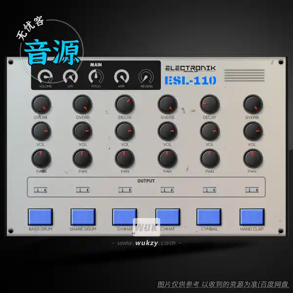 音源	Electronik Sound Lab ESL-110（经典鼓机合成器）（W+M）