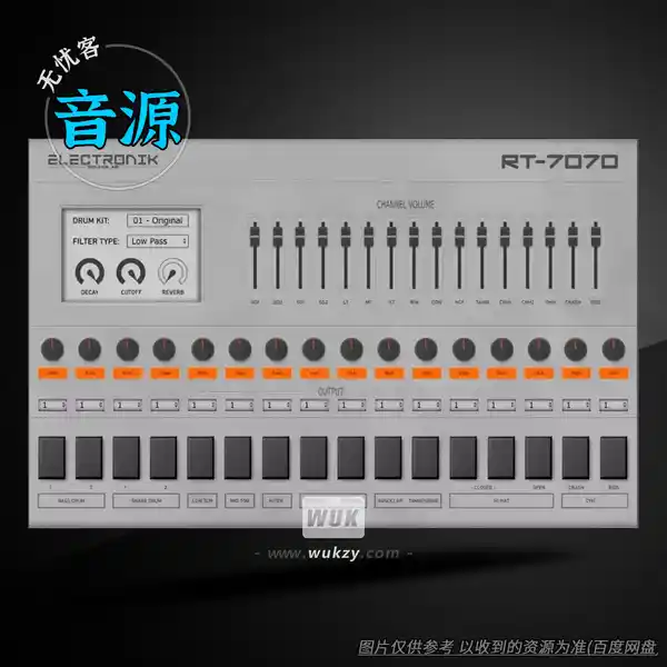 音源	Electronik Sound Lab RT-7070（复古鼓机步进音序器）（W+M）