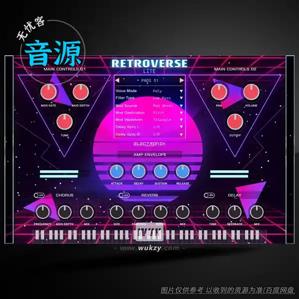 音源	Electronik Sound Lab RetroVerse（80年代流行迷人音色）（W+M）