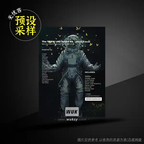 采样	JX Studios TMRW Lnd Deep And Tech House Sound Kit WAV MiDi Ni Massive Presets（浩室音效采样包）