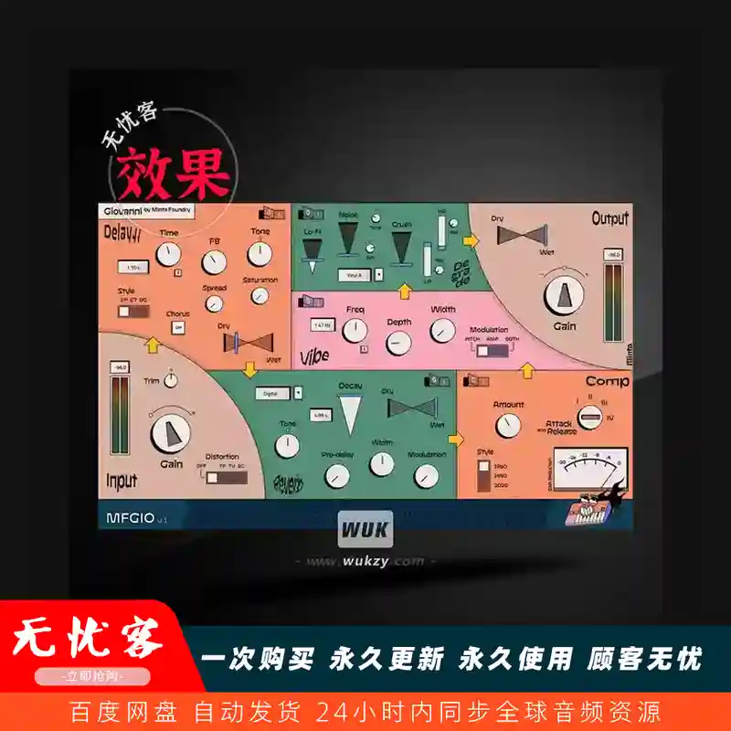 效果	Minta Foundry Giovanni（模块化多功能音频处理）（W）