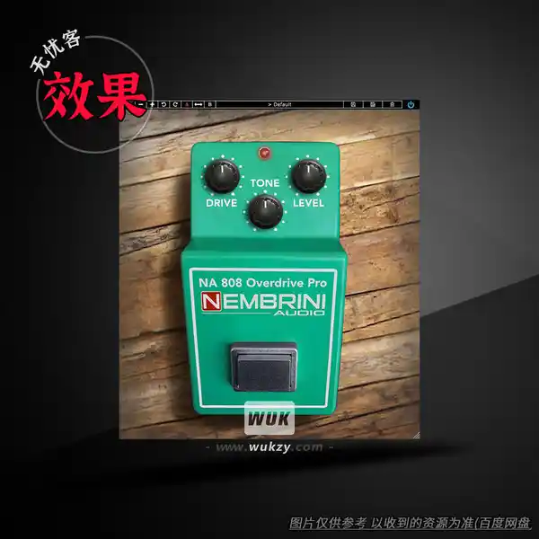 效果	Nembrini Audio 808 Overdrive Pro（经典贝斯合成器过载+饱和增强器）（W+M）