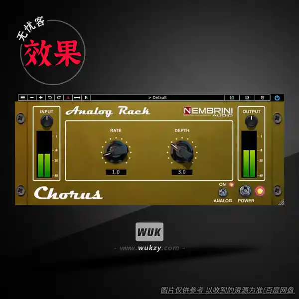 效果	Nembrini Audio Analog Rack Chorus（模拟机架立体声合唱效果器）（W+M）