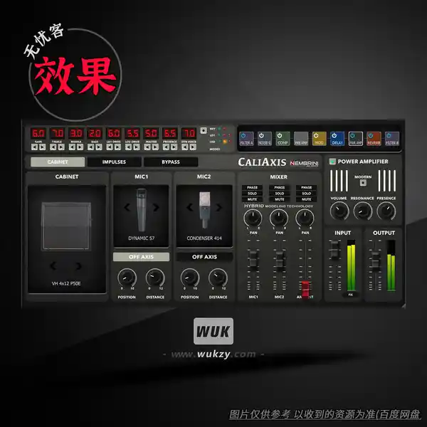 效果	Nembrini Audio Cali Axis（现代美式高增益箱头）（W）