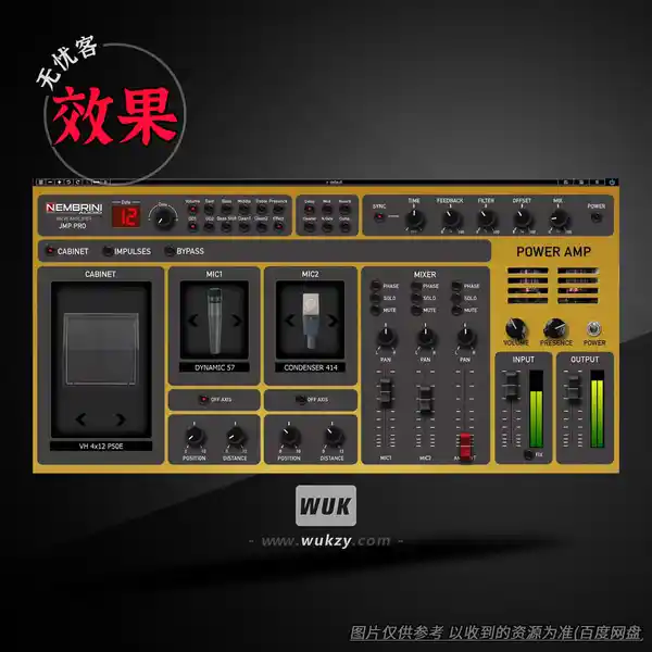 效果	Nembrini Audio JMP Pro Valve Guitar Amplifier（电子管高增益英式箱头模拟器）（W）