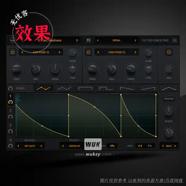 效果	The Wave Warden Filter Force Pro（双通道创意滤波）（W）