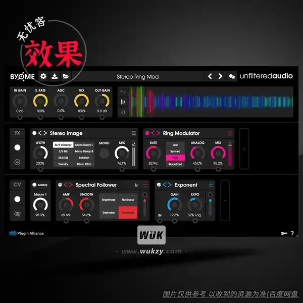 效果	Unfiltered Audio Byome（模块化效果）（W+M）