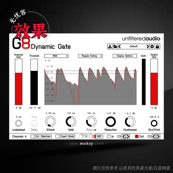 效果	Unfiltered Audio G8（门限效果器）（W+M）