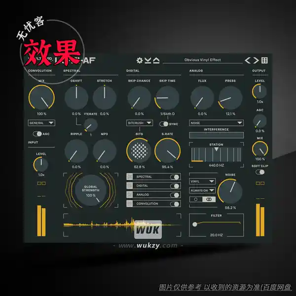 效果	Unfiltered Audio LO-FI-AF（低保真效果器）（W）