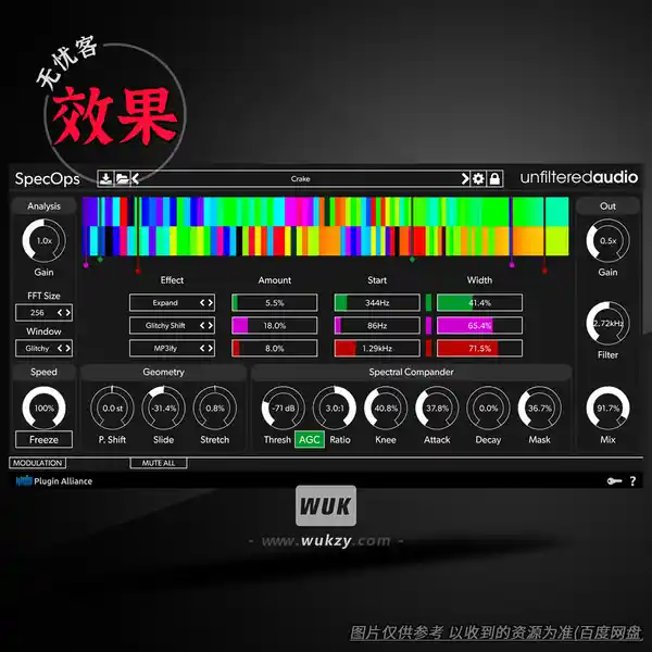 效果	Unfiltered Audio SpecOps（多频段频谱效果器）（W+M）