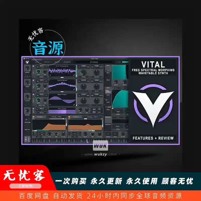 音源	Vital Audio Vital Pro v1.6.4（波表合成器）（W+M）