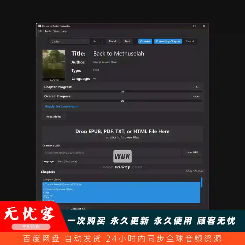 工具	AI Ebook to Audio Converter v1.1.29（电子书转音频工具）（W）