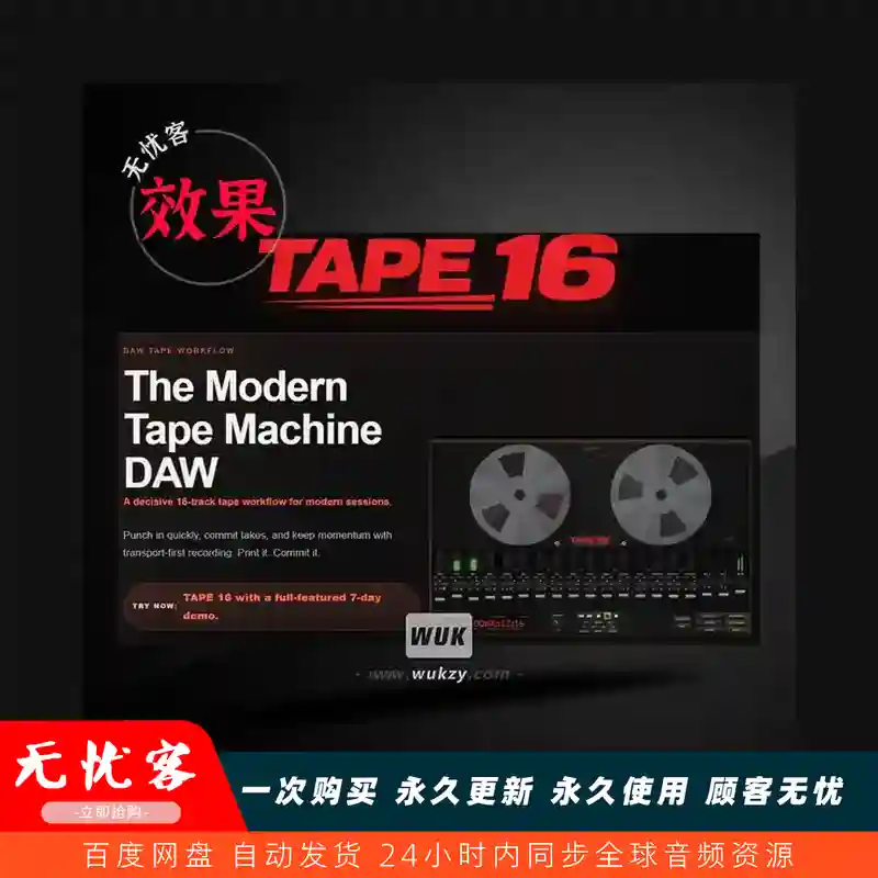效果	EMR Music Group TAPE 16（磁带模拟效果）（W）