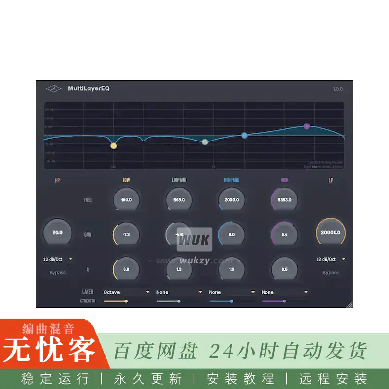 效果	Elektra Magika MultiLayerEQ@多层动态均衡与频谱塑形工具（Mac）