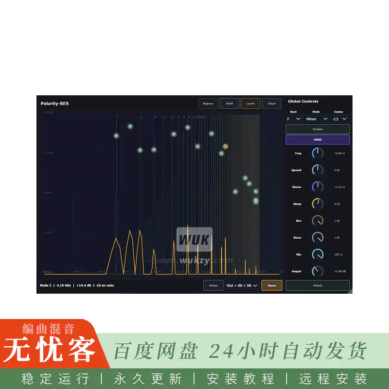 效果	Polarity Music Polarity-RES@32频段频谱谐振器（Win+Mac）