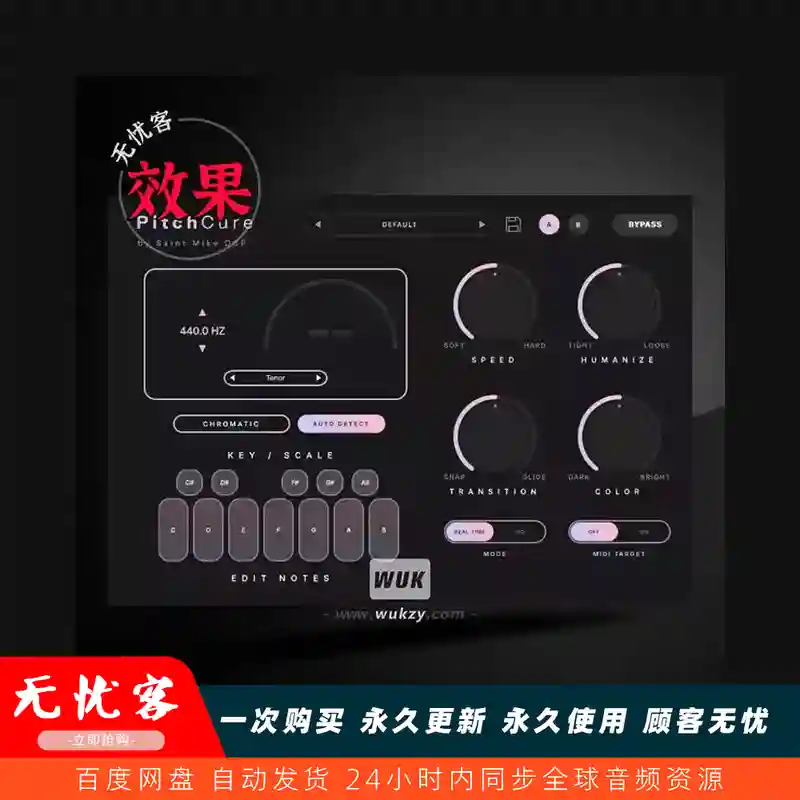 效果	Saint Mike DSP PitchCure v1.0.1（音高修复插件）（W+M）