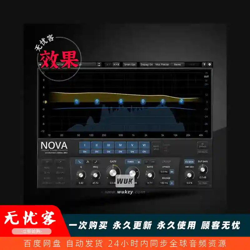 效果	Tokyo Dawn Records TDR Nova GE（并行动态参数均衡器）（W+M）