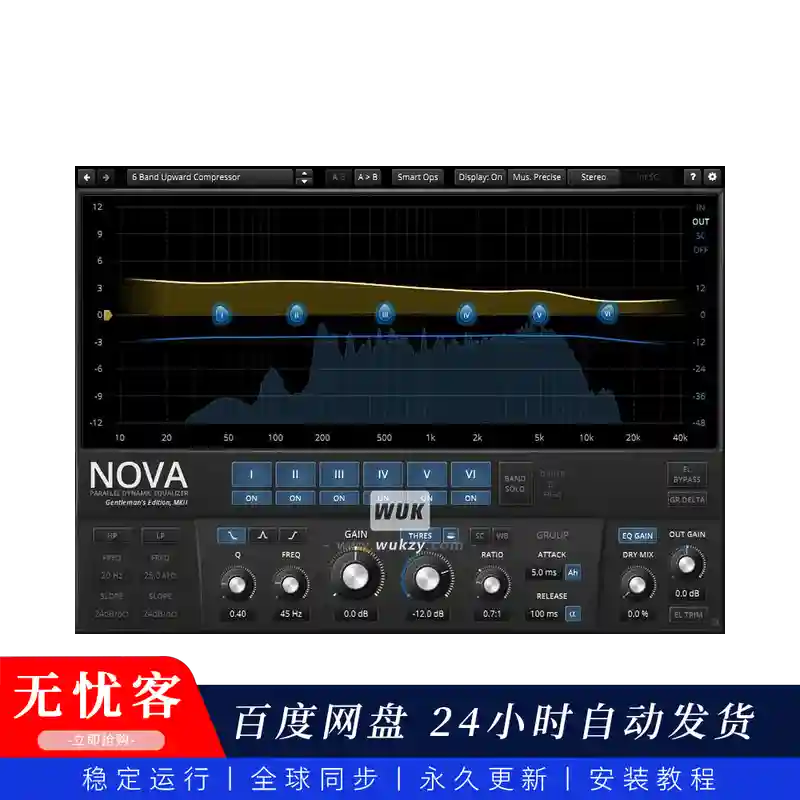 效果	Tokyo Dawn Records TDR Nova GE（并行动态参数均衡器）（W+M）