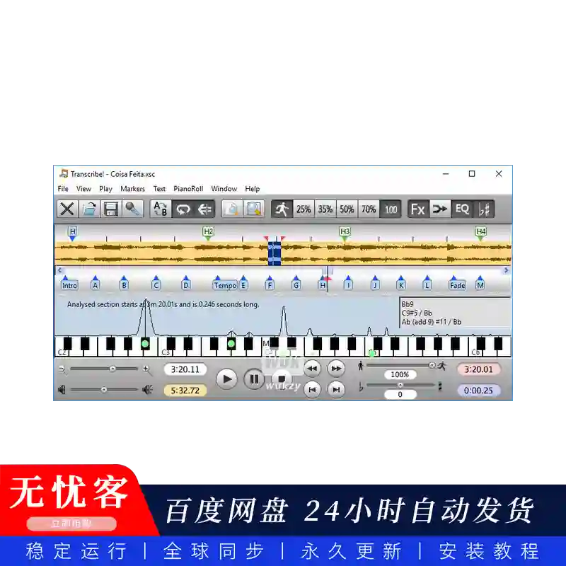 工具	Transcribe! @音乐扒谱工具（Win）